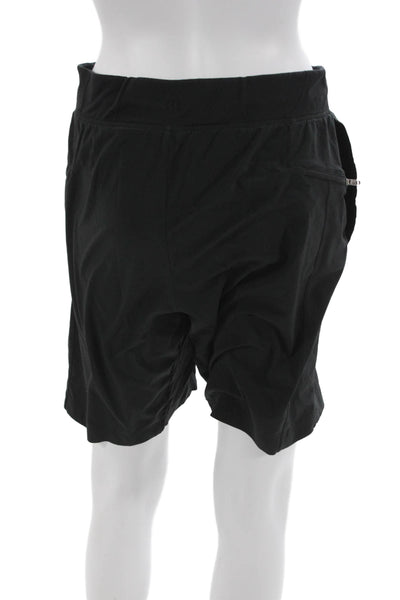 Lululemon Mens Athletic Shorts Black Nylon Blend Drawstring Size M