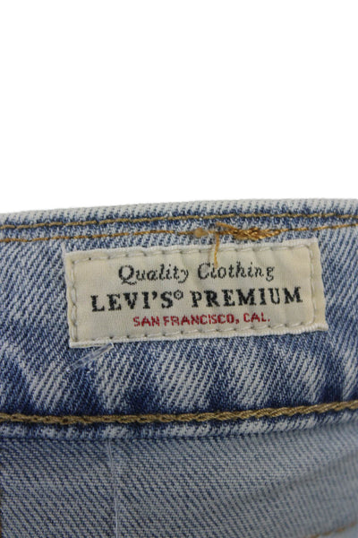Levi's Unisex Tapered Jeans Blue High Rise Button Cotton Inseam 32 Size 30