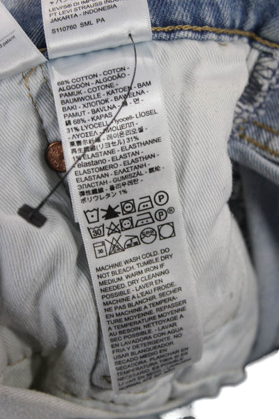Levi's Unisex Tapered Jeans Blue High Rise Button Cotton Inseam 32 Size 30