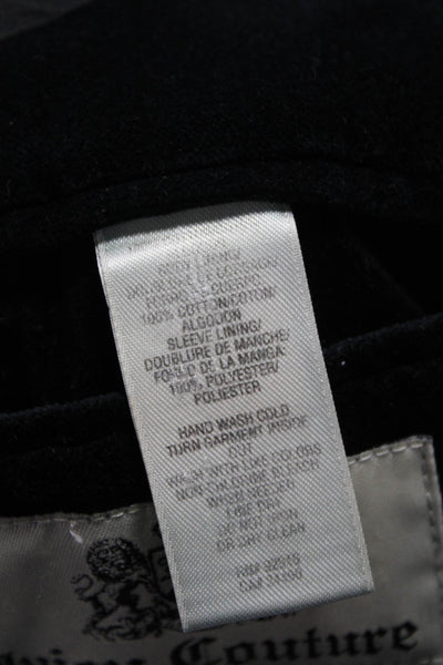 Juicy Couture Mens Black Cotton Blazer Button Long Sleeve Size 44