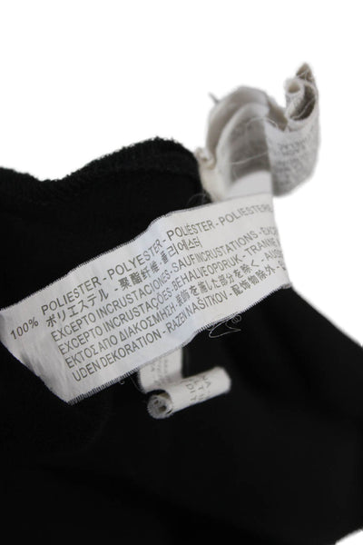 Zara Women Tunic Blouse Black Polyester Long Sleeve Round Neck Size L