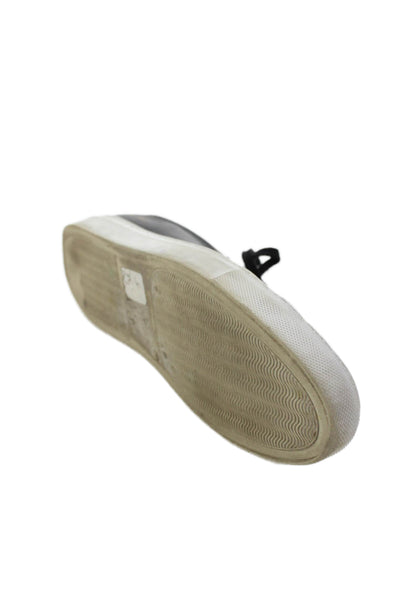 Woman by Common Projects Leather Lace Up Rubber Sole Sneakers Black Size 37