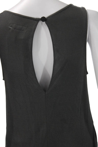 Rag & Bone Women Tunic Tank Cowl Neck Sleeveless Gray Viscose Button Size XS