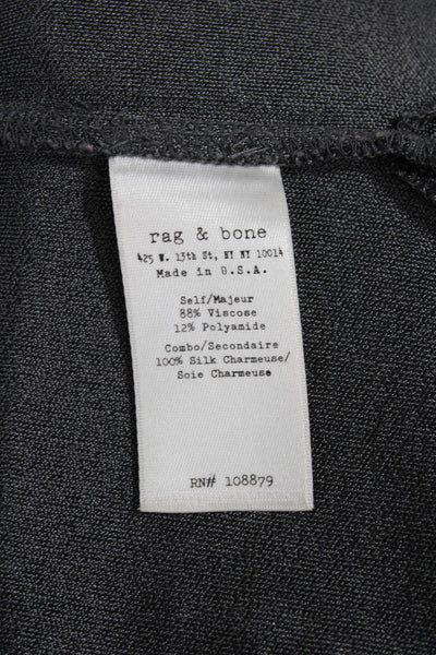 Rag & Bone Women Tunic Tank Cowl Neck Sleeveless Gray Viscose Button Size XS