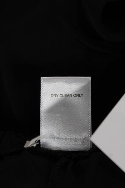 LNA Womens Cropped Silk Pants Black Pull On Size S