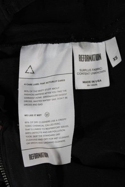 Reformation Women Jumpsuit Black Collared Drawstring Sleeveless Spring Size S