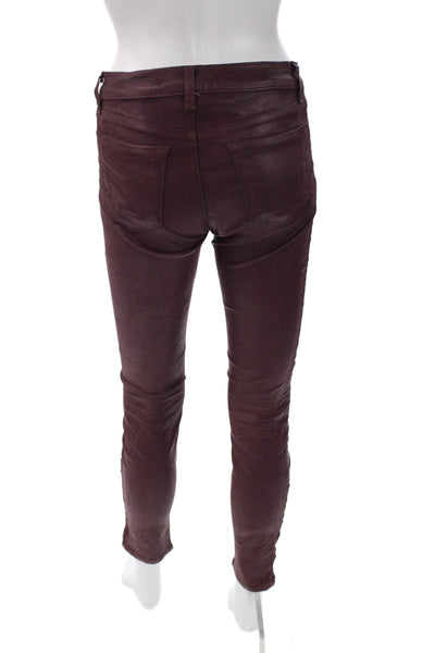 J Brand Womens Skinny Purple Jeans Cotton Blend Button Size 26