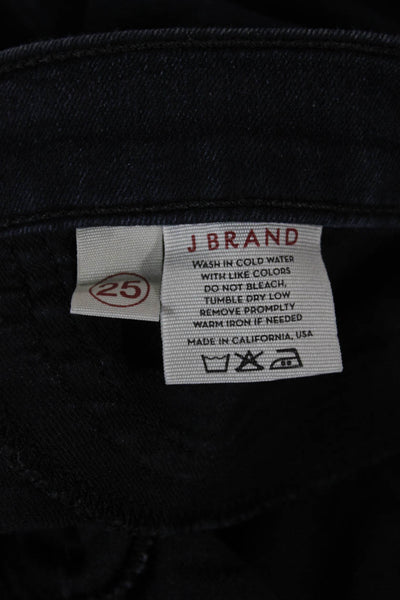 J Brand Women Skinny Blue Jeans Mid Rise Cotton Blend Size 25