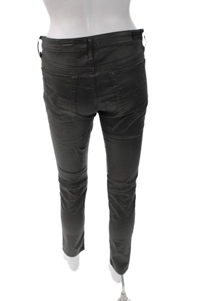 AG Women Skinny Jeans Gray Modal Button Mid Rise Size 27