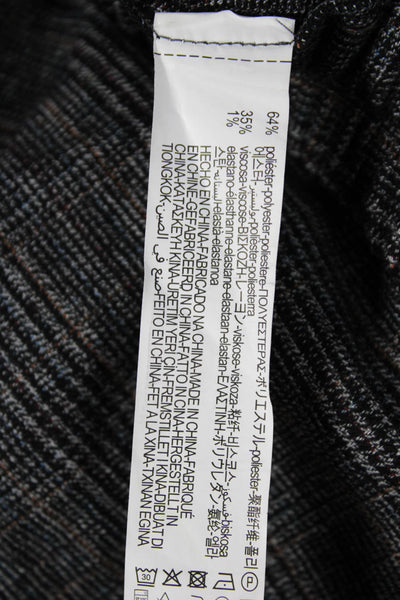 Zara Women Dress Pants Multicolor Plaid Polyester Zip Fall Size M