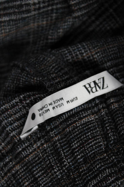 Zara Women Dress Pants Multicolor Plaid Polyester Zip Fall Size M