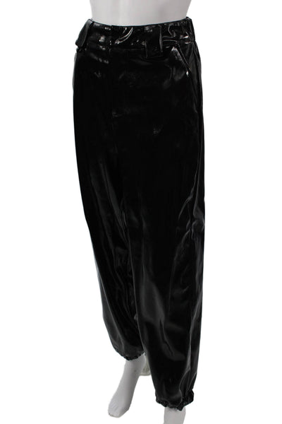 I. Am. Gia Womens Jogger Pants Black Polyester Zip Solid Size S