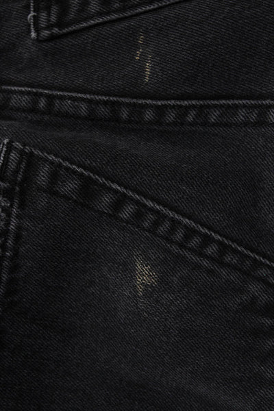 Ksubi Womens Mom Jeans Black High Rise 100% Cotton 25 Inseam Size 27