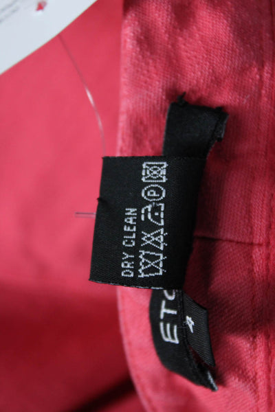 Etcetera Women Cropped Red Mid Rise Cotton Blend Jeans Size 4