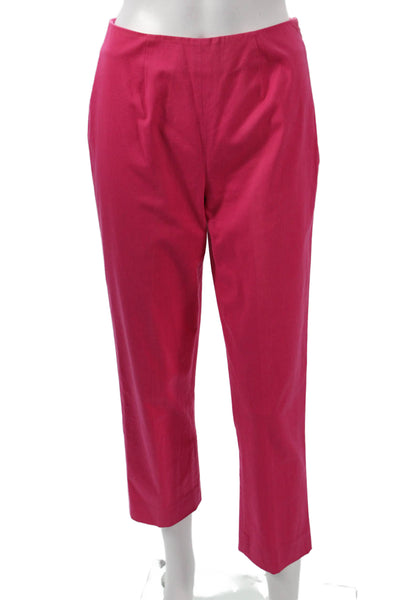 Etcetera Womens Pink Capri Pants 98% Cotton Zip Inseam 24 Size 2