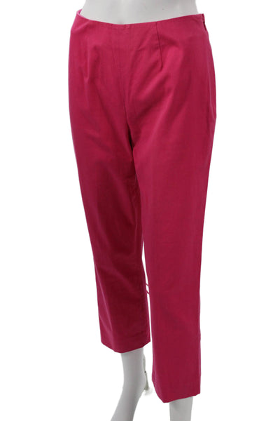Etcetera Womens Pink Capri Pants 98% Cotton Zip Inseam 24 Size 2