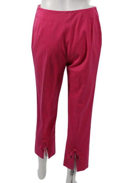 Etcetera Womens Pink Capri Pants 98% Cotton Zip Inseam 24 Size 2