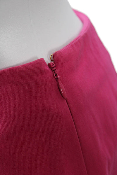 Etcetera Womens Pink Capri Pants 98% Cotton Zip Inseam 24 Size 2