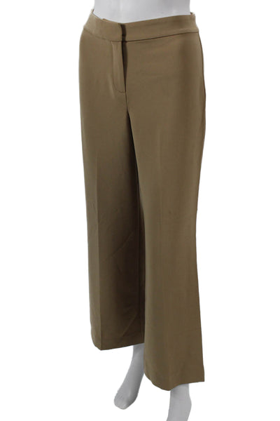 St. John Women Dress Pants Beige Viscose Zip Inseam 27 Size 0