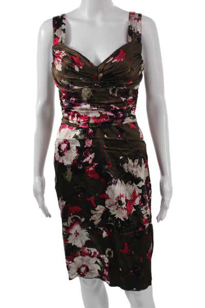 David Meister Womens Sheath Dress Multicolor Sweetheart Short Size 2