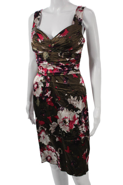 David Meister Womens Sheath Dress Multicolor Sweetheart Short Size 2
