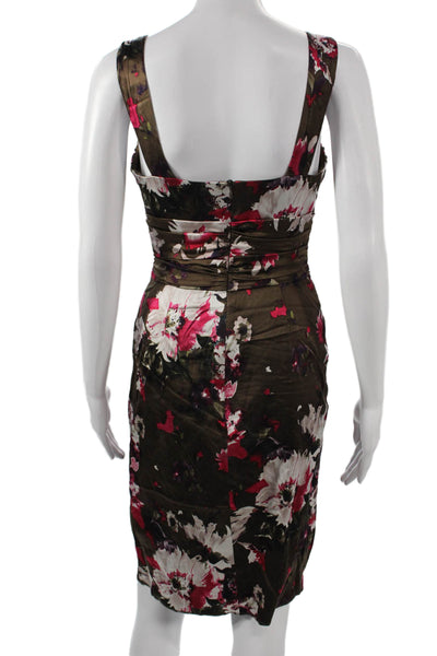 David Meister Womens Sheath Dress Multicolor Sweetheart Short Size 2