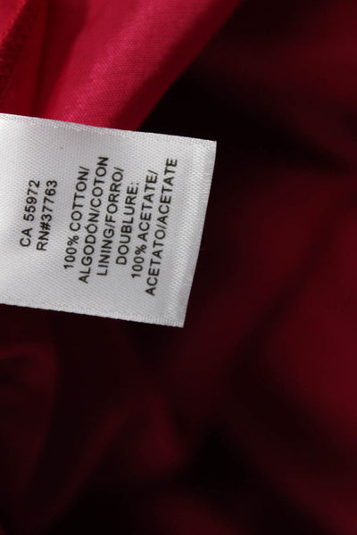 Laundry by Shelli Segal Women Halter Dress Red Geometric Sleeveless Size 4