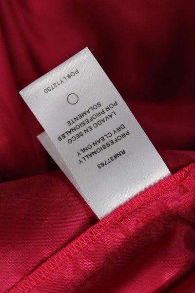 Laundry by Shelli Segal Women Halter Dress Red Geometric Sleeveless Size 4