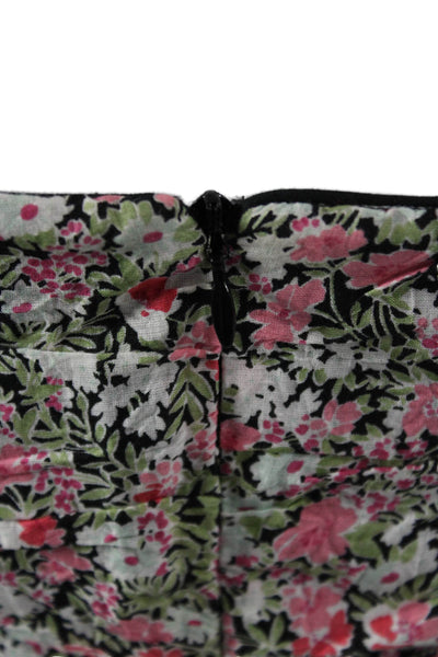 Kay Unger Womens Wrap Dress Multicolor Floral Halter Cotton Knee Length Size 2