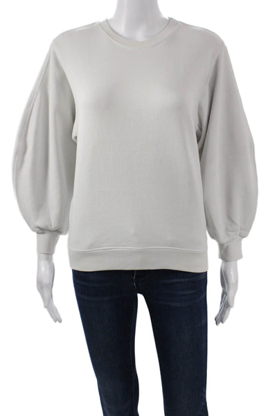 Agolde Womens Pullover Crewneck Gray Cotton Long Sleeve Size XS
