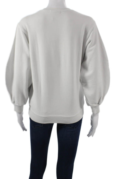 Agolde Womens Pullover Crewneck Gray Cotton Long Sleeve Size XS