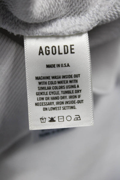 Agolde Womens Pullover Crewneck Gray Cotton Long Sleeve Size XS