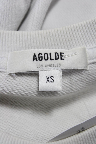 Agolde Womens Pullover Crewneck Gray Cotton Long Sleeve Size XS