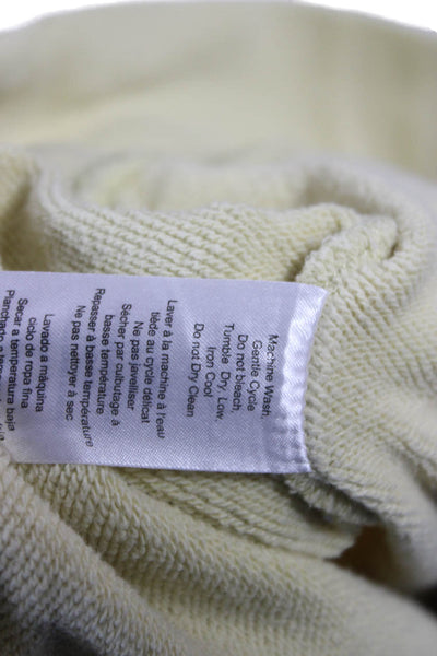 We Wore What Womens Pullover Hoodie Yellow Cotton Long Sleeve Size XL