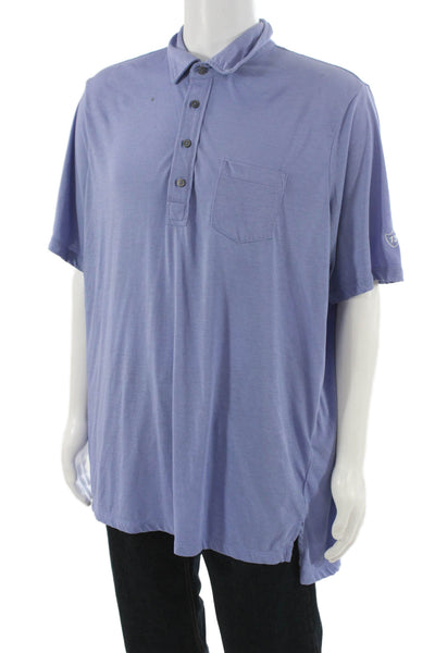 RLX Ralph Lauren Mens Polo Shirt Blue Short Sleeve Collared Polyester Size 2XL