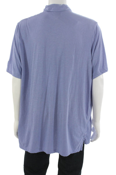 RLX Ralph Lauren Mens Polo Shirt Blue Short Sleeve Collared Polyester Size 2XL