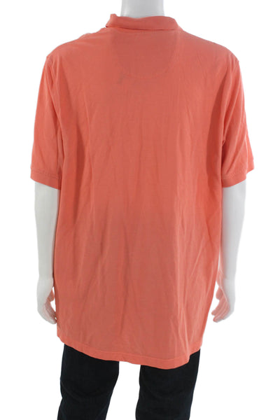 Brooks Brothers Mens Polo Shirt Orange 100% Supima Cotton Short Sleeve Size 2XL