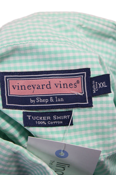 Vineyard Vines Mens Button Down Check Cotton Long Sleeve Shirt Size 2XL