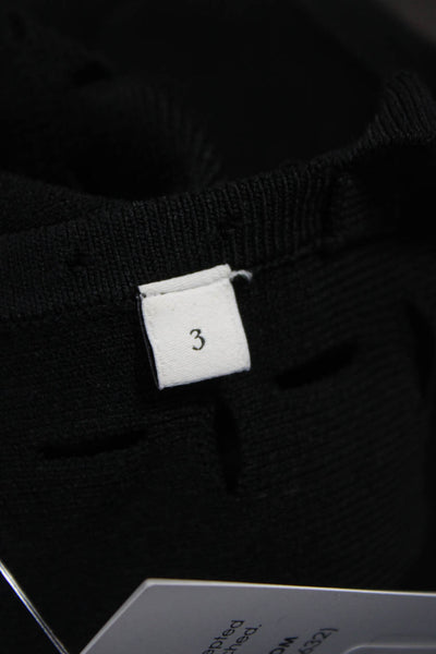 Sandro Womens Camisole Black Square Neck Sleeveless 55% Viscose Size 3