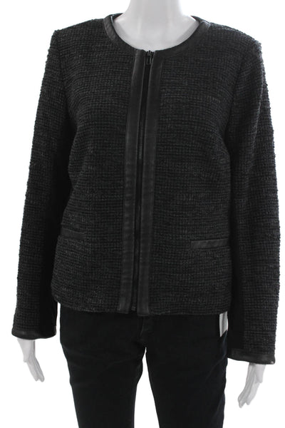 Bailey 44 Womens Basic Jacket Black Zip Long Sleeve Size XS
