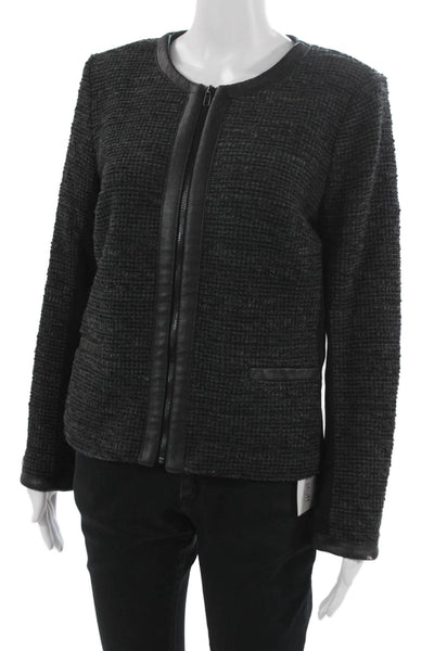 Bailey 44 Womens Basic Jacket Black Zip Long Sleeve Size XS