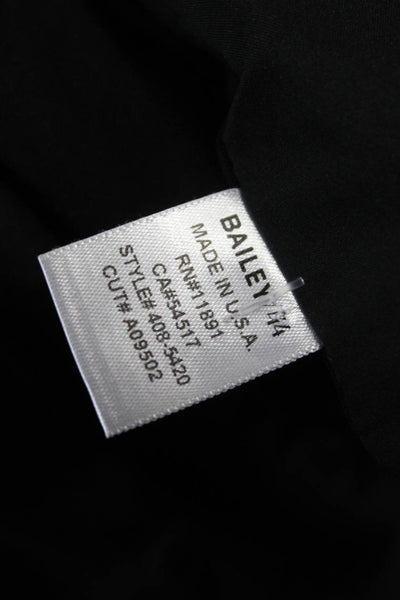 Bailey 44 Womens Basic Jacket Black Zip Long Sleeve Size XS