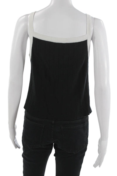 Lauren Ralph Lauren Womens Black Basic Tank Square Neck Cotton Top Size L