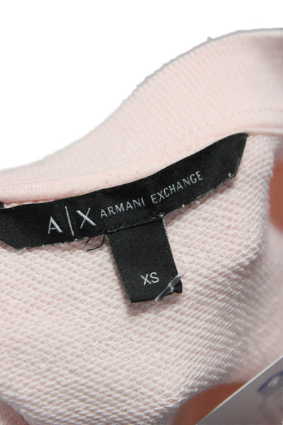 Armani Exchange Women Pink Pullover Cotton Long Sleeve Size XS