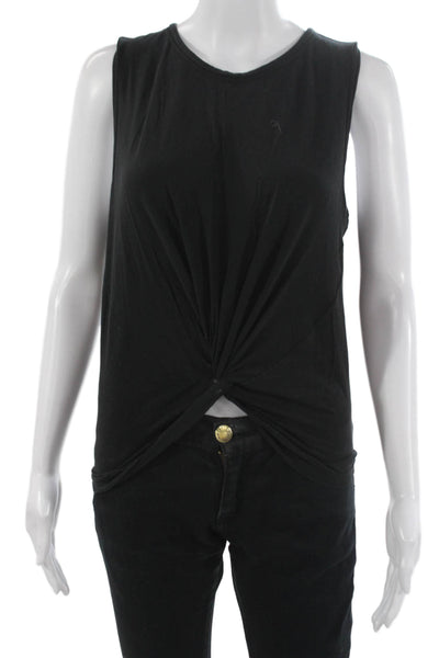 Lululemon Womens Black Basic Tank Nylon Blend Round Neck Size 8