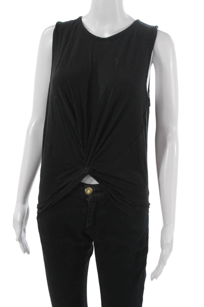 Lululemon Womens Black Basic Tank Nylon Blend Round Neck Size 8