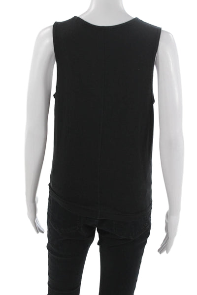 Lululemon Womens Black Basic Tank Nylon Blend Round Neck Size 8