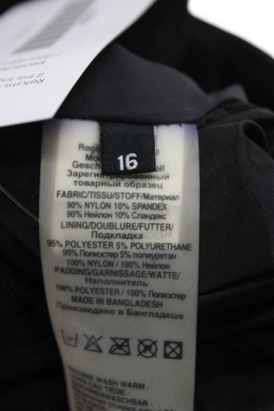 Poivre Blanc Girls Zippered Ankle Wide-Leg Snow Pants Black Size 16