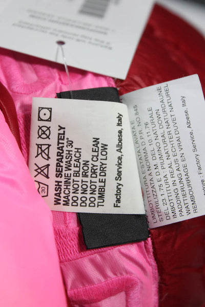 JSX Treme Womens Puffer Jacket Pink Nylon Zip Long Sleeve Solid Fall Size 2