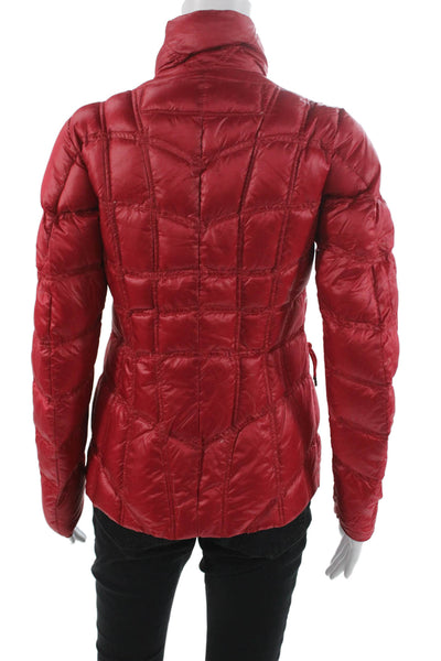 JSX Treme Women Puffer Jacket Red Nylon Zip Size 1